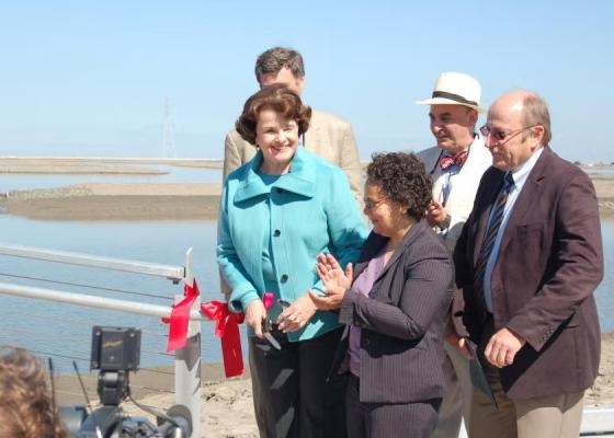 Sen. Feinstein at South Bay Salt Ponds