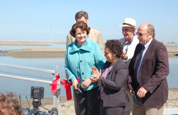 Sen. Feinstein at South Bay Salt Ponds