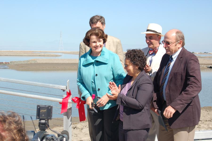 Sen. Feinstein at South Bay Salt Ponds